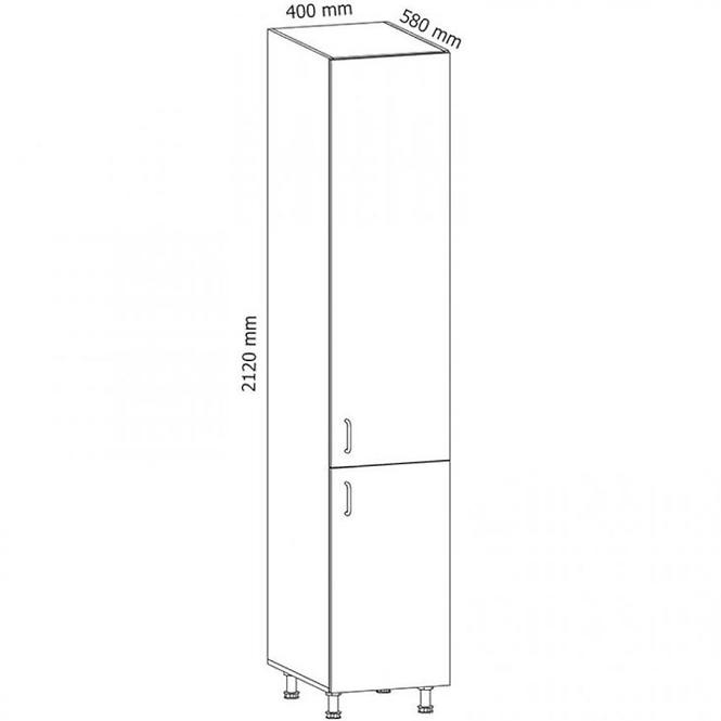 Konyhaszekrény Linea D40SP grey