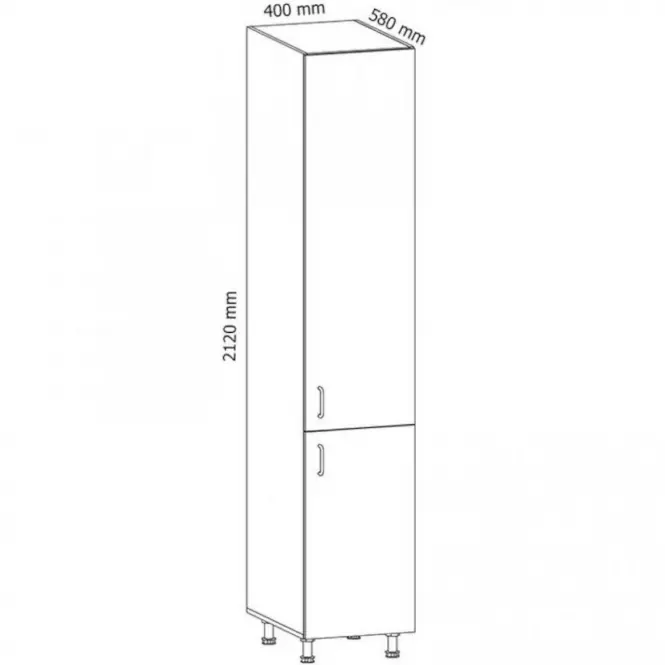 Konyhaszekrény Linea D40SP grey,2