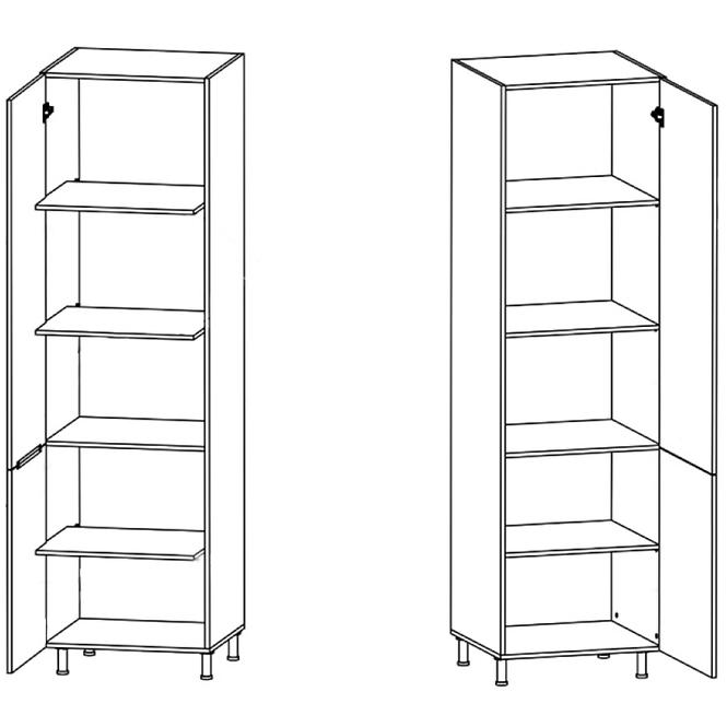 Konyhaszekrény Linea D40SP grey