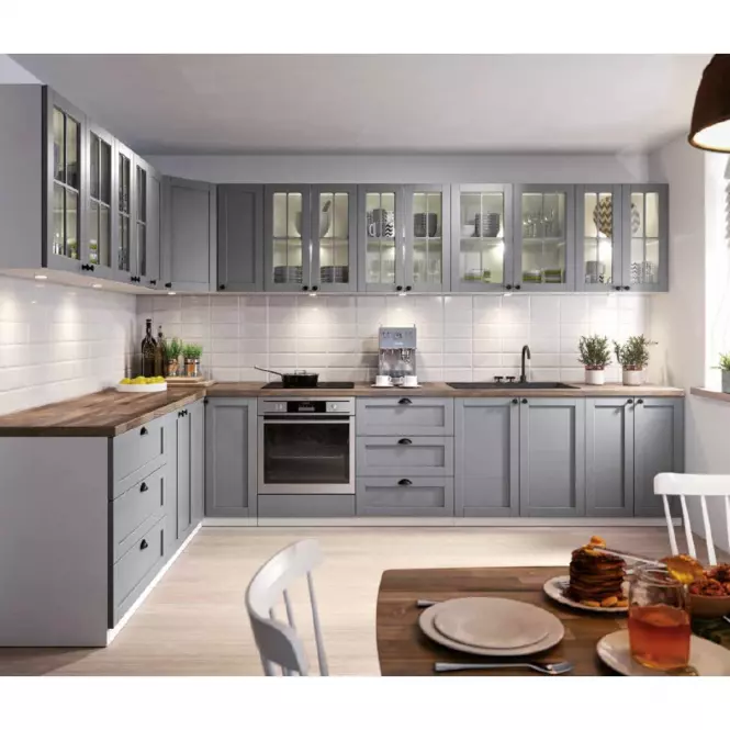 Konyhaszekrény alsórész Linea D45FZW 713 x 446 grey,4