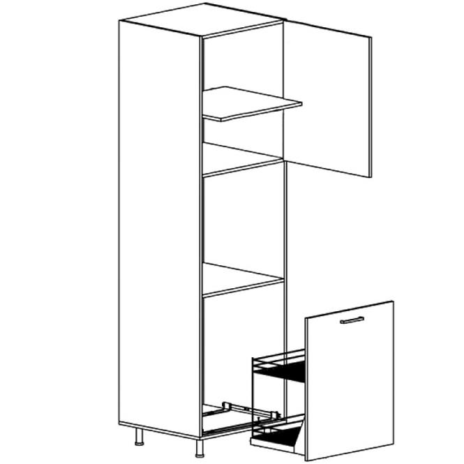 Konyhaszekrény Linea D60P grey