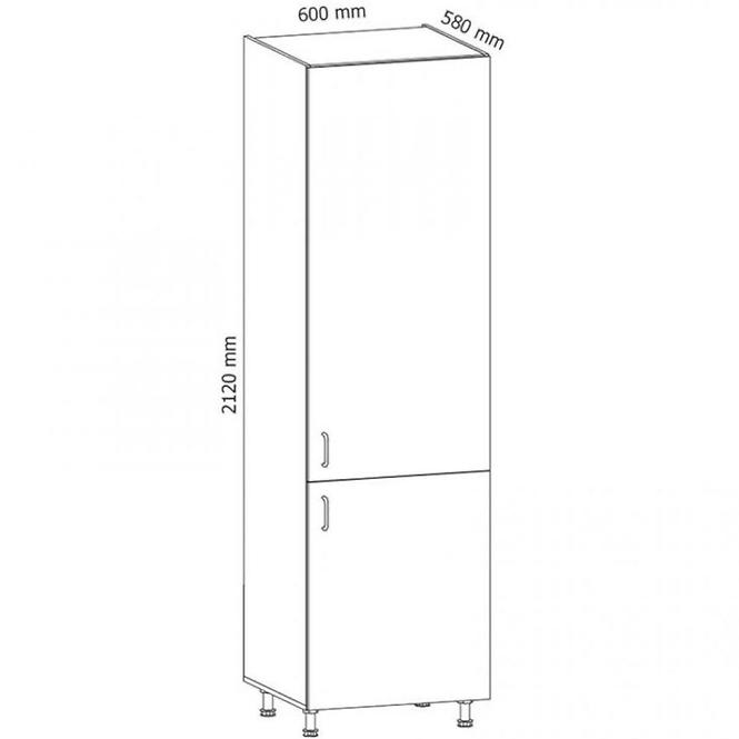 Konyhaszekrény Linea D60R grey