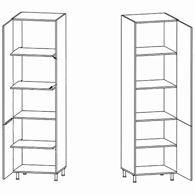 Konyhaszekrény Linea D60R grey