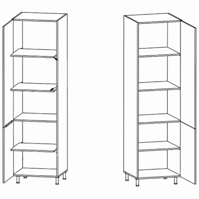 Konyhaszekrény Linea D60R grey,3