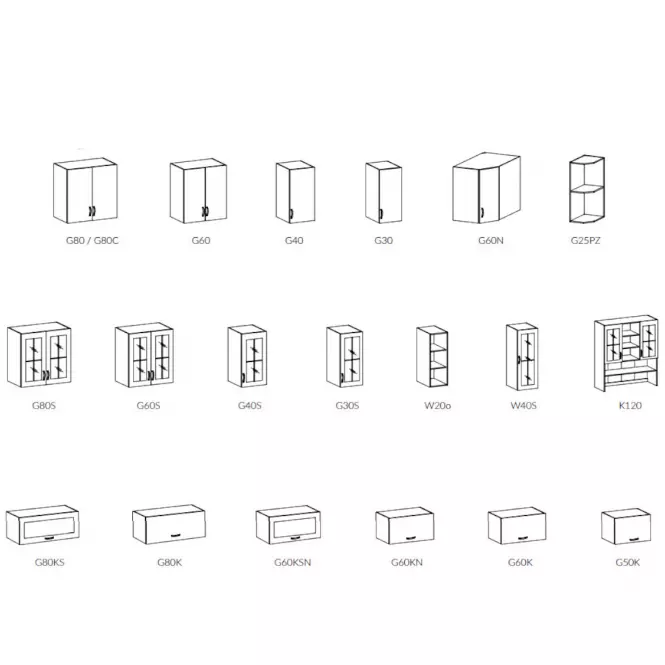 Konyhaszekrény Linea D80S3 grey,4