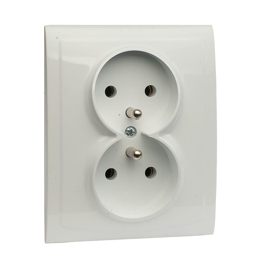 V GP-2VZ foglalat dupla Z/U fehér