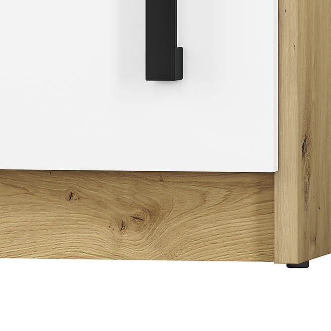 Éjjeliszekrény Fini 11 tölgy artisan/fehér/antracit,6