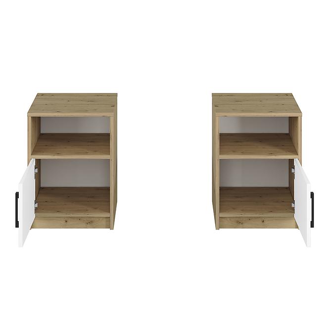 Éjjeliszekrény Fini 11 tölgy artisan/fehér/antracit,7
