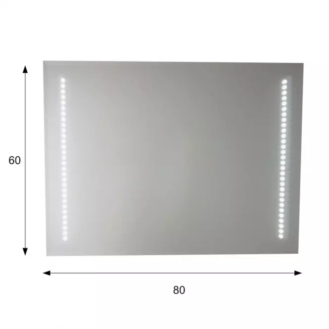 Tükör LED 14 80X60,3