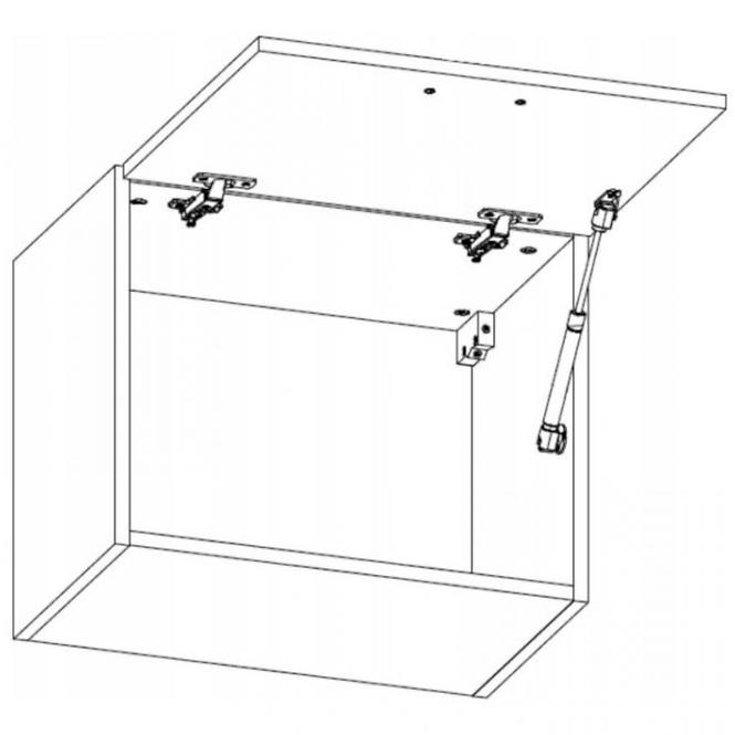 Konyhaszekrény Gardena G60KN szürke,2