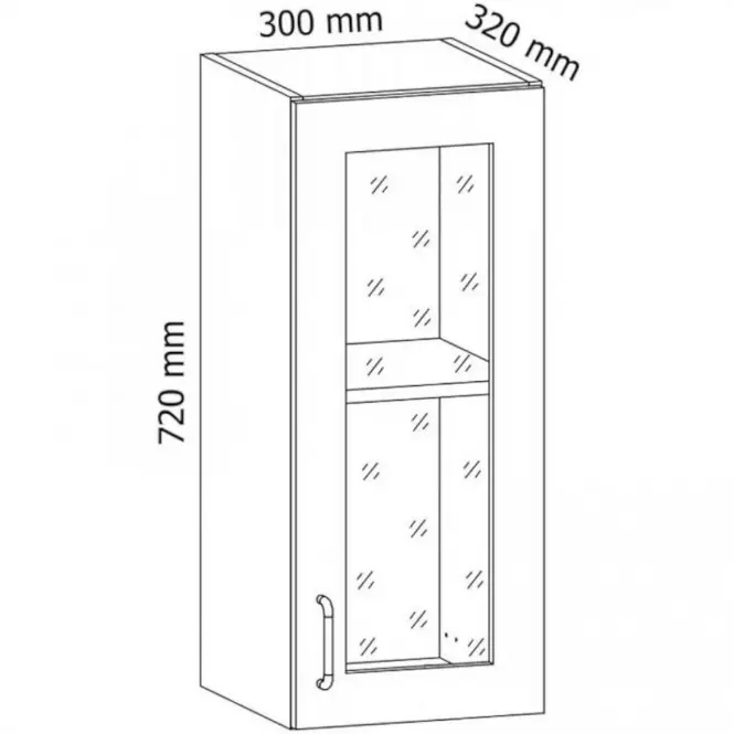 Konyhaszekrény Linea G30S grey