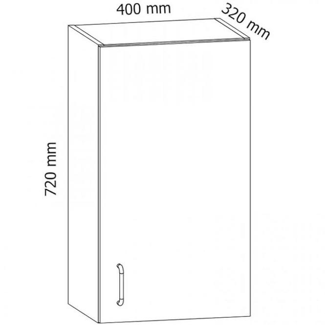 Konyhaszekrény Linea G40 grey