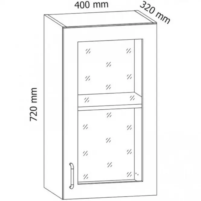 Konyhaszekrény Linea G40S grey