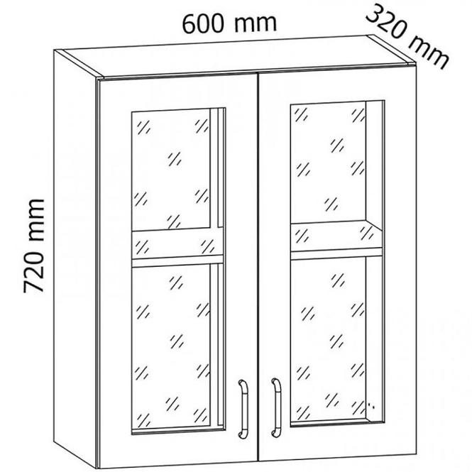 Konyhaszekrény Linea G60S grey