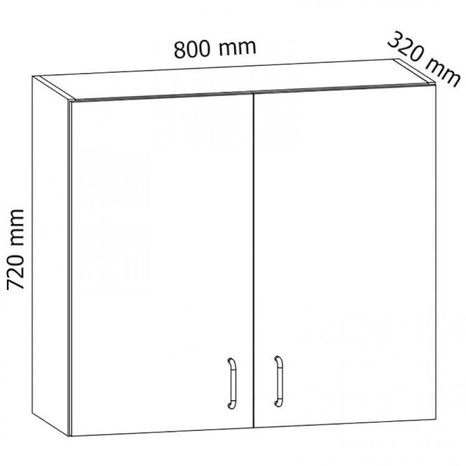 Konyhaszekrény Linea G80 grey