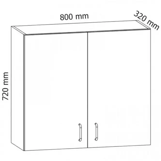 Konyhaszekrény Linea G80 grey,2