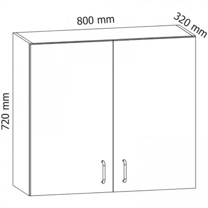 Konyhaszekrény Linea G80C grey