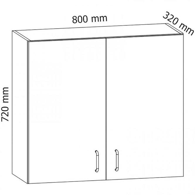 Konyhaszekrény Linea G80C grey