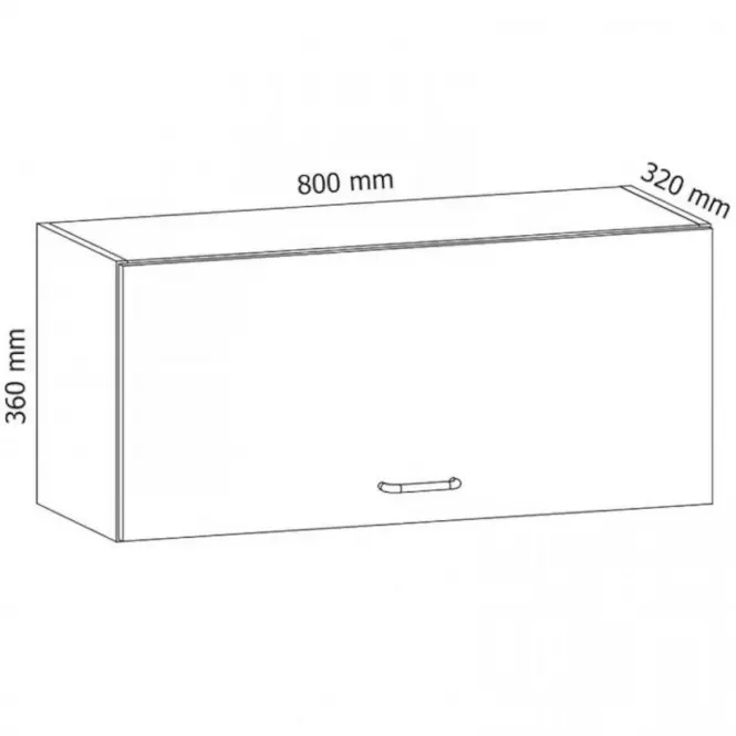 Konyhaszekrény Linea G80K grey