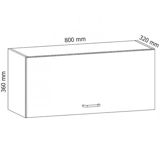 Konyhaszekrény Linea G80K grey,2