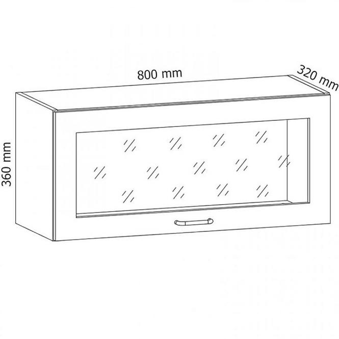 Konyhaszekrény Linea G80KS grey