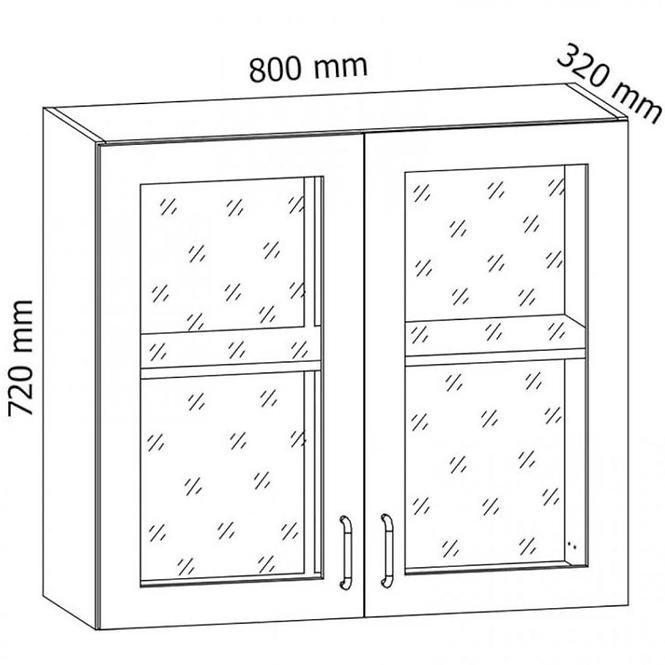 Konyhaszekrény Linea G80S grey
