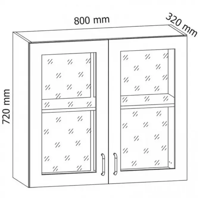 Konyhaszekrény Linea G80S grey,2