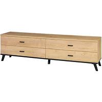 Szekrény RTV 6 John tölgy lefkas/fekete