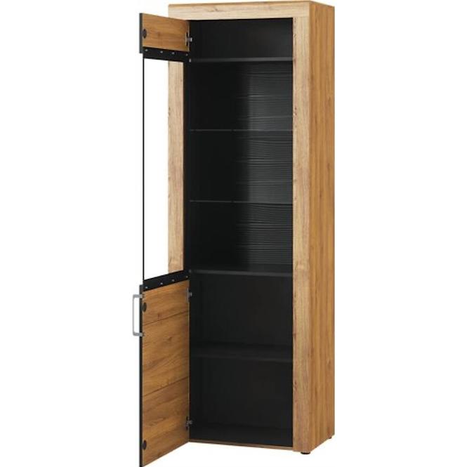 Vitrin 1D 10 Kama tölgy camargue/fekete matt