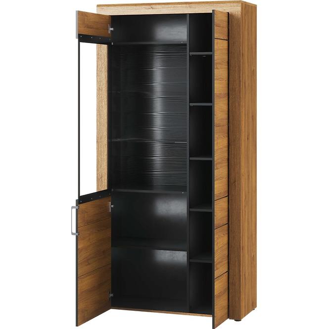 Vitrin 2D 12 Kama tölgy camargue/fekete matt