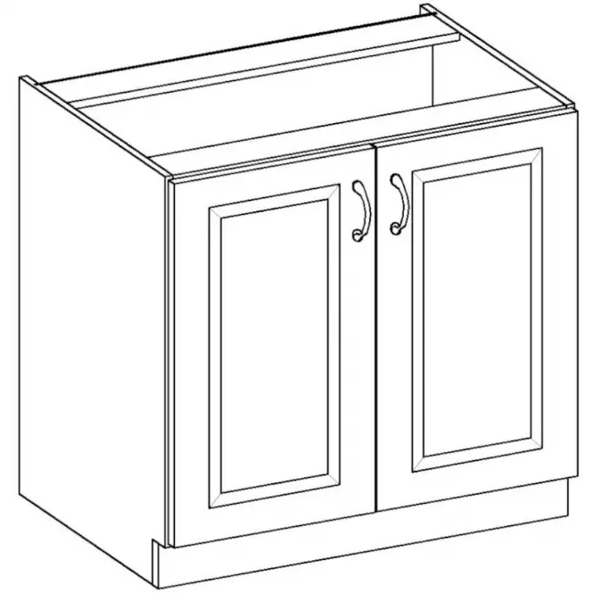 Konyhaszekrény Stilo fehér Mat/Artisan 80D 2F BB