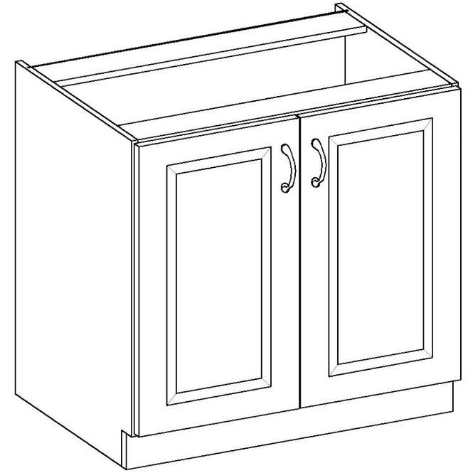 Konyhaszekrény Stilo fehér Mat/Artisan 80D 2F BB