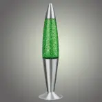 Lávalámpa Glitter zöld