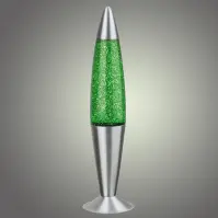 Lávalámpa Glitter zöld