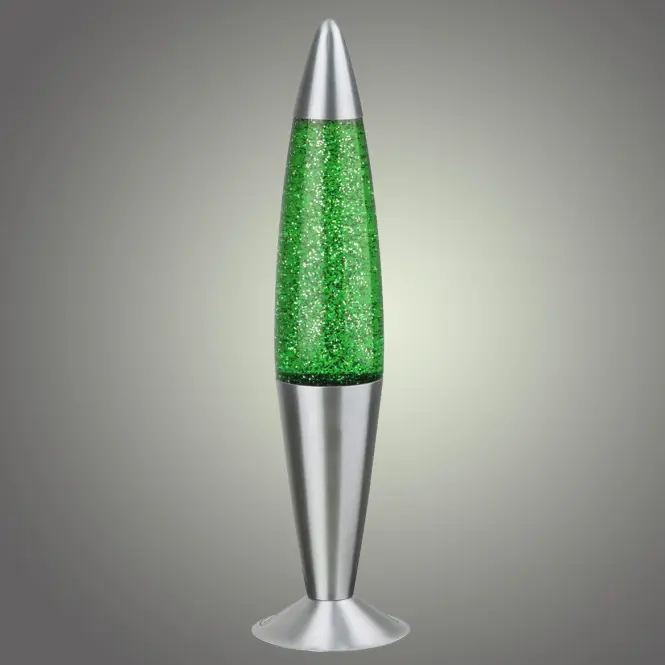 Lávalámpa Glitter zöld