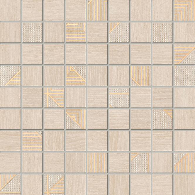 Csempe mozaik Woodbrille Beige 30/30