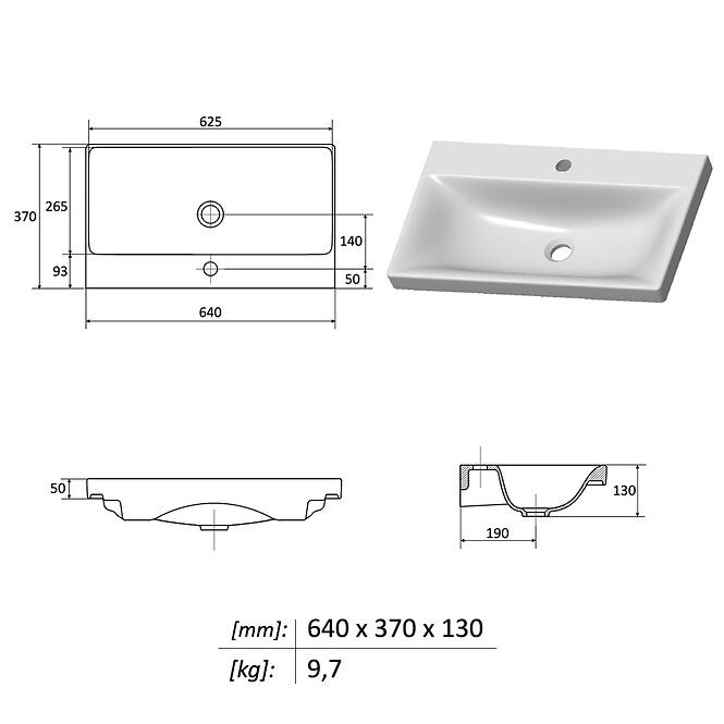 Mosdókagyló Vea 64