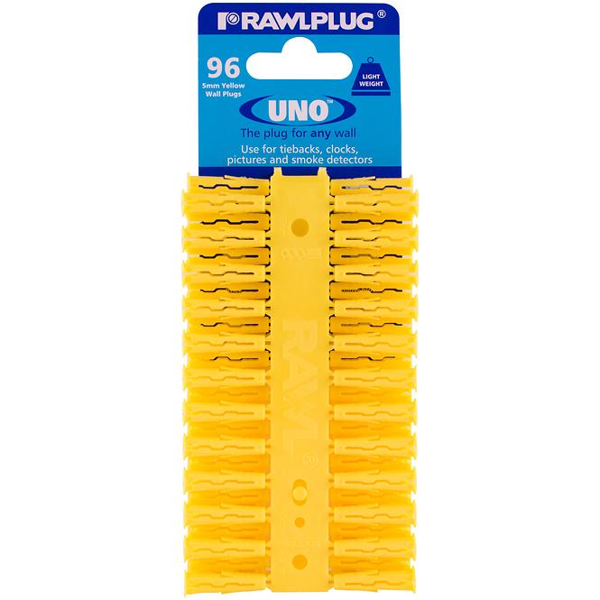 Univerzális tipli uno zsalu sárga 5x24mm (96 db)