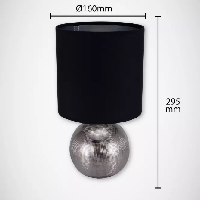 Lámpa Perlo E14 ezüst/fekete 03290 LB,3