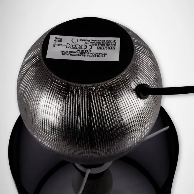 Lámpa Perlo E14 ezüst/fekete 03290 LB,7