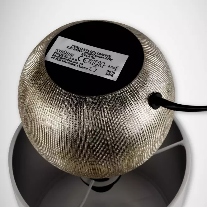 Lámpa Perlo E14 gold/fehér 03291 LB