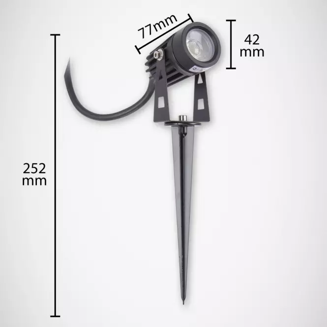Lámpa Plant LED 3W fekete 4500K 03129