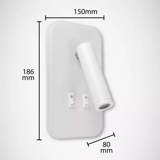 Lámpa Otello LED D 6W+3W fehér 0372 K1