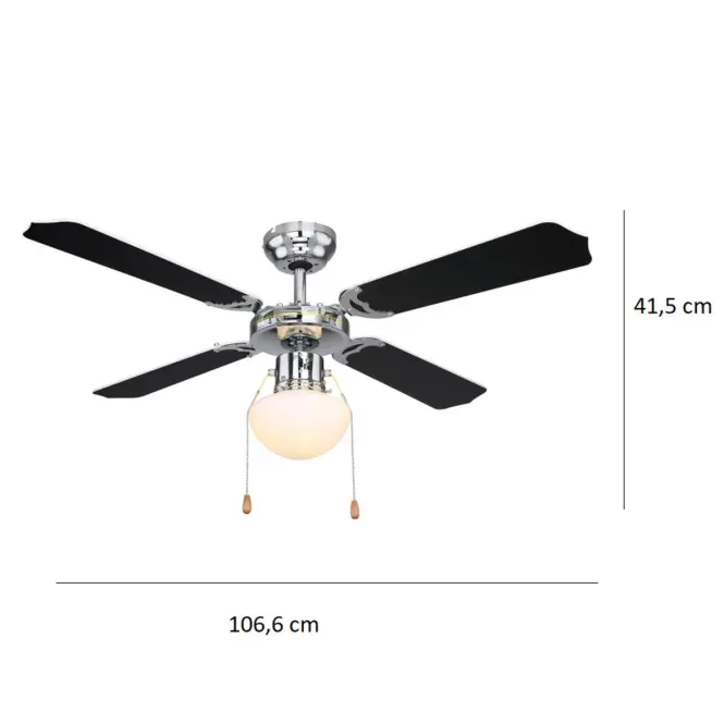 Mennyezeti ventilátor 0309CSW 1*E27 PL1,2