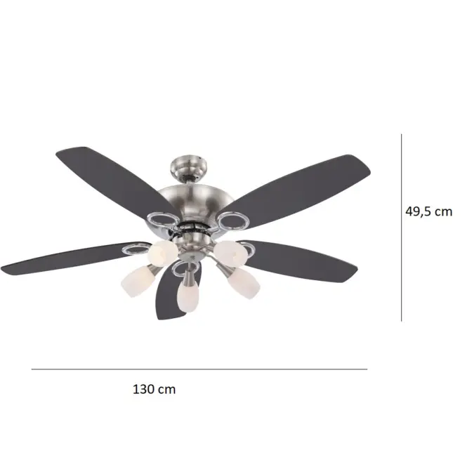 Mennyezeti ventilátor 0337 5*E14 PL1,4