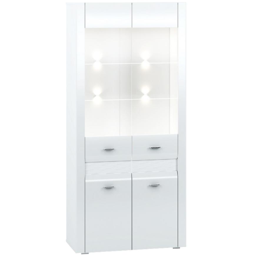 Magas vitrin 92 Arko fényes fehér