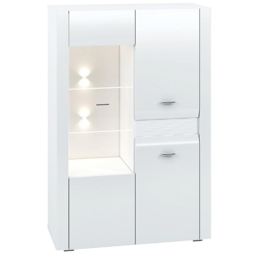 Alacsony vitrin 92 Arko fényes fehér