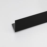 Szögprofil alumínium por fekete 20x20x1000