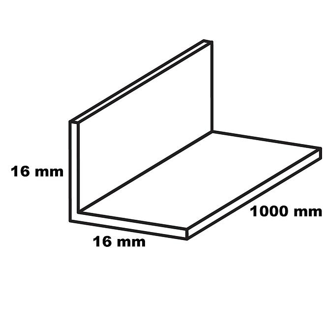 Öntapadós szögprofil eloxált alumínium acél 16x16x1000