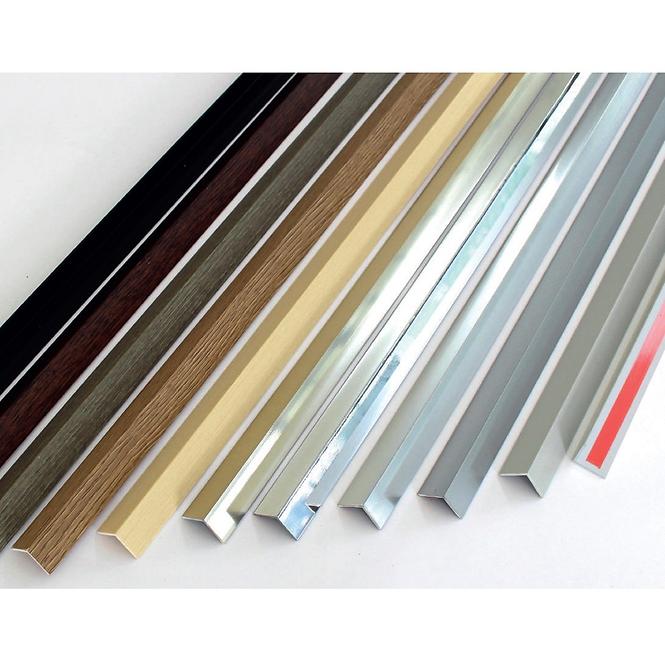 Öntapadós szögprofil PVC ezüst matt, 19,5x19,5x1000
